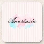 Koel, verbluffend, lichtroze bier onderzetter (Voorkant)