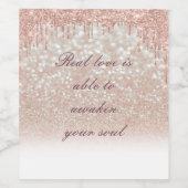 Koel, verbluffend, lichtroze wijn etiket (Enkel label)