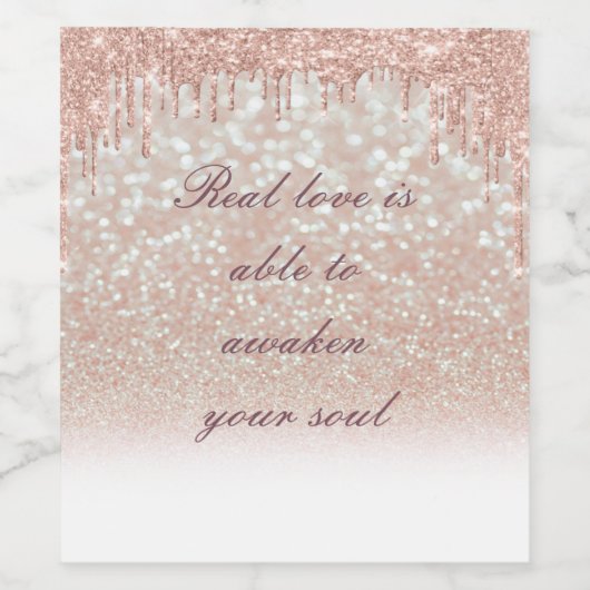 Koel, verbluffend, lichtroze wijn etiket (Enkel label)