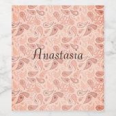 Koel, verbluffend Oranje jouw naam Wijn Etiket (Enkel label)