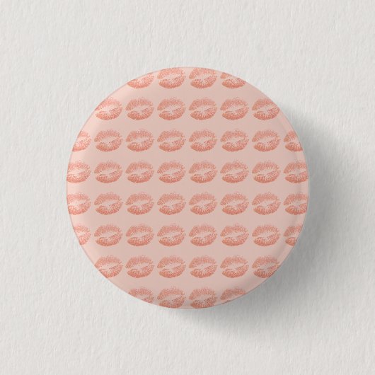 Koel, verbluffend, roze, dunne kus ronde button 3,2 cm (Voorkant)