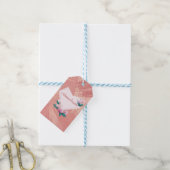 Koel, verbluffend, Roze Heart, naam Cadeaulabel (Met Touw)