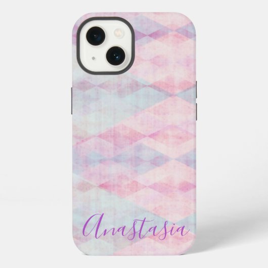 Koel, verbluffend, roze jouw naam iPhone hoesje (Achterkant)
