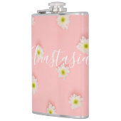 Koel, verbluffende roze bloemen heupfles (Links)