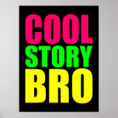 Koel verhaal Bro in neonstijlkleuren Poster (Voorkant)