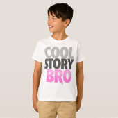 Koel verhaal Bro (roze) T-shirt (Voorkant volledig)