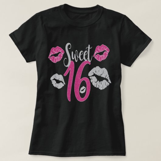 Koel verjaardag zoet 16 t-shirt (Design voorkant)