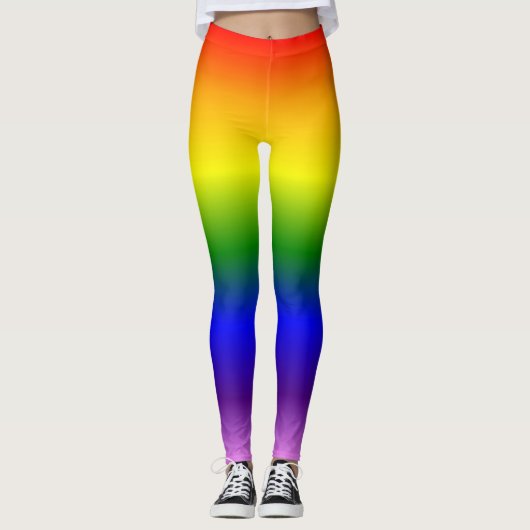 Koel verloop regenboogkleurenpatroon leggings (Voorkant)