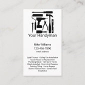 Koel Verticale handyman Visitekaartjes Sjabloon (Achterkant)