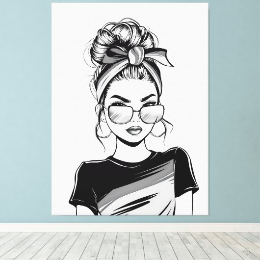 koel vertrouwen canvas afdruk (Insitu (Houten vloer))