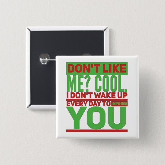 Koel - Vierkante Button (Voorkant /achterkant)