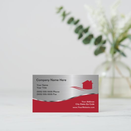 Koel Visitekaartje onroerend goed en thuisdiensten (Staand voorkant)