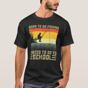 Koel Vissen Geboren Om Te Gaan Vissen Baars Visser T-shirt