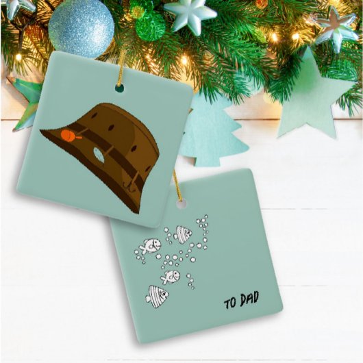 Koel vissen pet en Vis op de rug Ornament