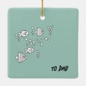 Koel vissen pet en Vis op de rug Ornament (Achterkant)