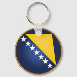 Koel vlaggenzegel van Bosnië en Herzegovina Sleutelhanger