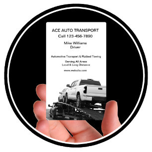 Koel Vlakke Laad Vrachtauto Towing Visitekaartje