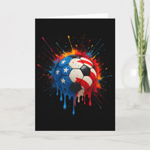 Koel Voetbalspeler Drip Sport Voor Jongens Mannen Kaart