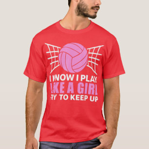 Koel volleybal voor dames en heren, dames en heren t-shirt