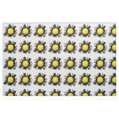 Koel-volleybalwereld (gele bal) stof (Fat Quarter)