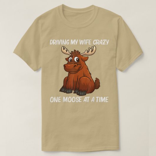 Koel voor mannen Papa Deer Alaska Moose Lovers T-shirt (Design voorkant)