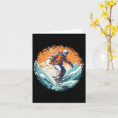 Koel voor snowboard en skiliefhebber in de witte b kaart (Gele Bloem)