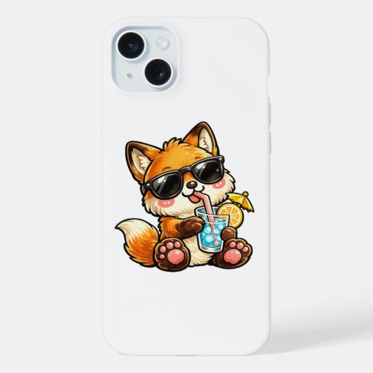 Koel Vos Drank iPhone Hoesje (Achterkant)