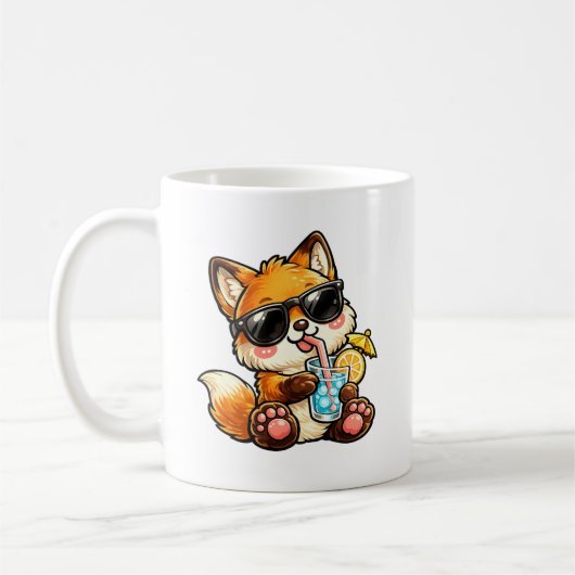 Koel Vos Drank Koffiemok (Links)