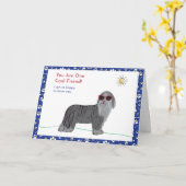 Koel vriend hond kaart (Gele Bloem)