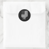 Koel VS-vlag Turkije jaagd Ronde Sticker (Tas)