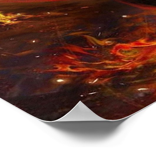 Koel vuurpaard | Perfect geschenk Poster (Hoek)