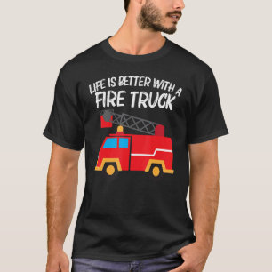 Koel vuurwapen voor mannen Kinder brandweerwagen T-shirt