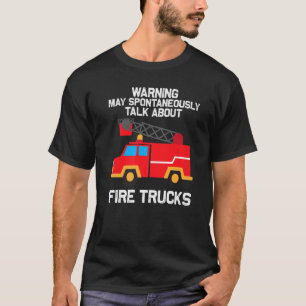 Koel vuurwapen voor mannen Kinder brandweerwagen T-shirt