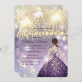 Koel vuurwerk glitter elegante gouden sprankeling kaart (Voorkant / Achterkant)