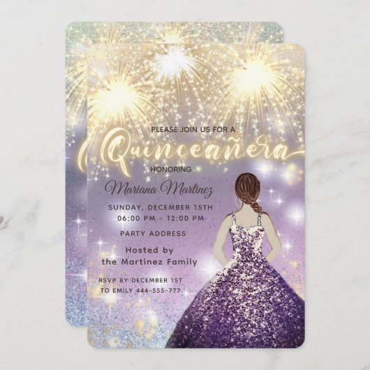 Koel vuurwerk glitter elegante gouden sprankeling kaart (Voorkant / Achterkant)