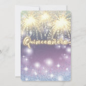 Koel vuurwerk glitter elegante gouden sprankeling kaart (Achterkant)