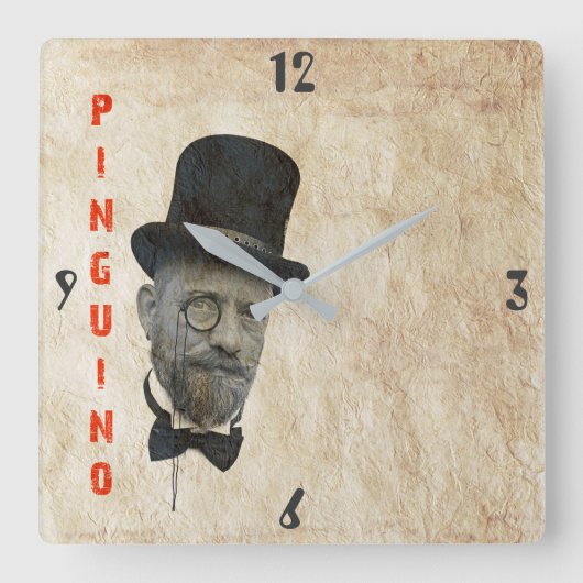 Koel  wandklok! vierkante klok (Voorkant)