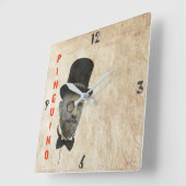 Koel  wandklok! vierkante klok (Hoek)