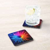 Koel Warm Spikey Starburst Kunst Bier Onderzetter (Rechterzijde)