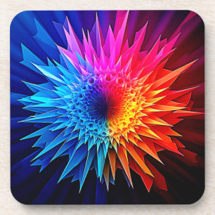 Koel Warm Spikey Starburst Kunst Bier Onderzetter