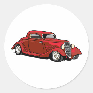 Koel warmweg ronde sticker