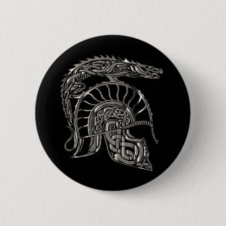 Koel Warrior Metallic Drakenhelm Ronde Button 5,7 Cm