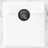 Koel Warrior Metallic Drakenhelm Ronde Sticker (Tas)