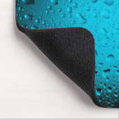 Koel water druppels blauwe muismat (Hoek)