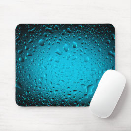 Koel water druppels blauwe muismat