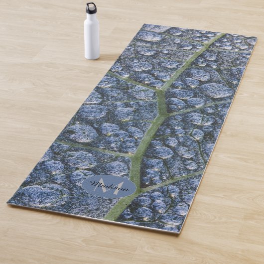 Koel water druppels dauw textuurblad Monogram Yogamat (In situ)