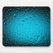 Koel water druppelt blauw muisblok muismat (Voorkant)