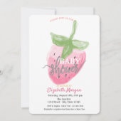 Koel Waterverf Aardbeien Baby shower Kaart (Voorkant)