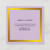 Koel Waterverf Abstracte schilderkunst Vierkante Visitekaartje (Achterkant)