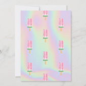 Koel Waterverf Ice crème Holographic Birthday Kaart (Achterkant)